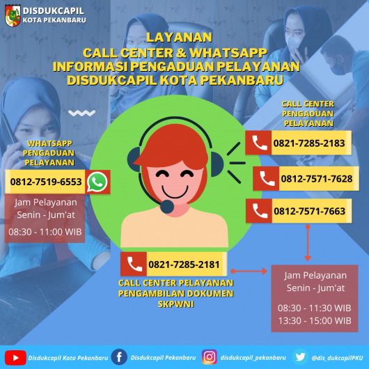 Layanan Call Center Disdukcapil Pekanbaru